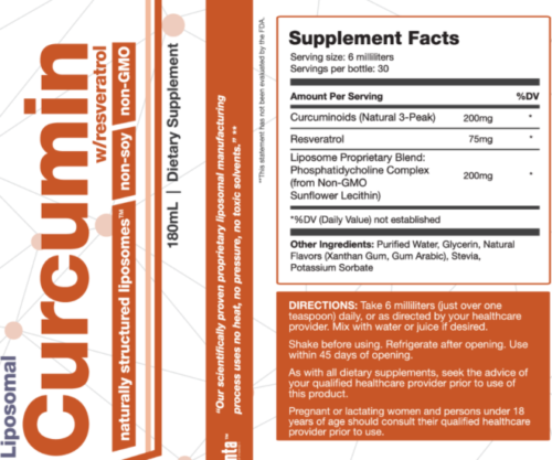 liposomal-curcumin-resveratrol-supplement facts